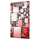 Rood en Wit Vierkant Dansend Klembord (Links)