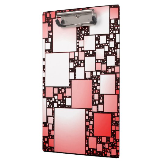 Rood en Wit Vierkant Dansend Klembord (Links)