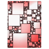 Rood en Wit Vierkant Dansend Klembord (Achterkant)