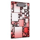 Rood en Wit Vierkant Dansend Klembord (Rechts)