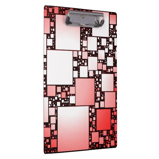 Rood en Wit Vierkant Dansend Klembord (Rechts)