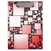 Rood en Wit Vierkant Dansend Klembord (Voorkant)