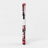 Rood en Wit Vierkant Dansende iPhone Case (Achterkant/rechts)