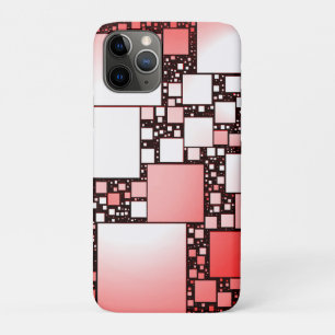 Rood en Wit Vierkant Dansende iPhone Case