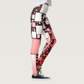Rood en Wit Vierkant Dansende Leggings (Rechts)