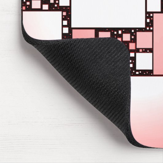 Rood en Wit Vierkant Dansende Muismat (Hoek)