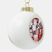 Rood en Wit Vierkant Dansende Sneeuwvlok Decoratie (Links)