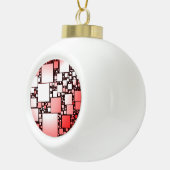 Rood en Wit Vierkant Dansende Sneeuwvlok Decoratie (Rechts)