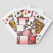 Rood en Wit Vierkant Dansende Speelkaarten (Achterkant)