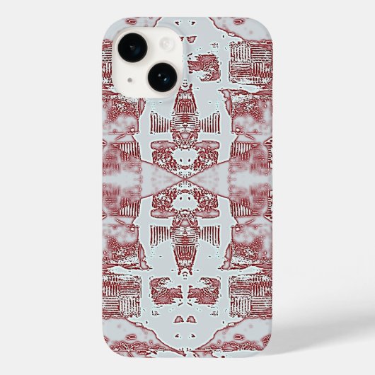 Rood en wit vierkantjes patroon Case-Mate iPhone case (Achterkant)