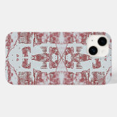 Rood en wit vierkantjes patroon Case-Mate iPhone case (Achterkant (horizontaal))
