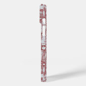 Rood en wit vierkantjes patroon Case-Mate iPhone case (Achterkant / Links)