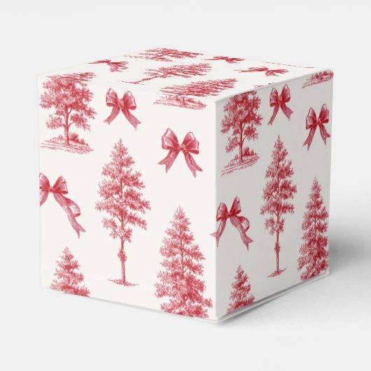 Rood en wit vintage kerstcadeau bedankdoosjes (Achterkant)