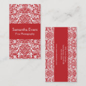 Rood en wit Visitekaartje (Voorkant / Achterkant)