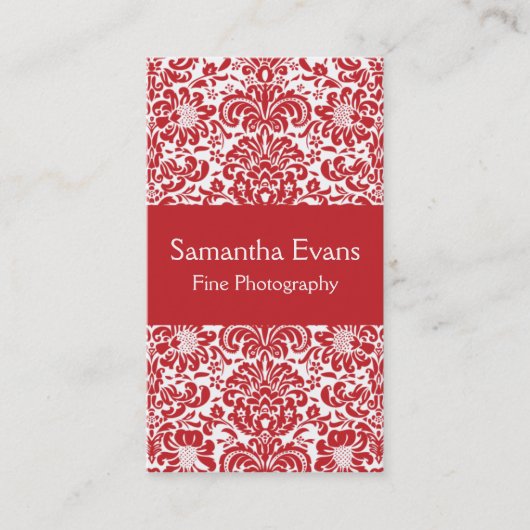 Rood en wit Visitekaartje (Voorkant)