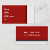 Rood en wit visitekaartje (Voorkant / Achterkant)