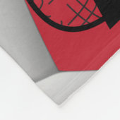 Rood en wit Voetbal met DIY-tekst Fleece Deken (Hoek)