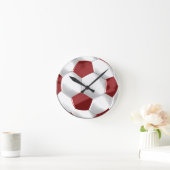 Rood en wit Voetbal Ronde Klok (Huis)