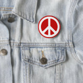 Rood en Wit Vredessymbool Ronde Button 5,7 Cm (In situ)