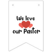 Rood en wit We houden van onze dominee Vlaggetjes (Eerste vlag)