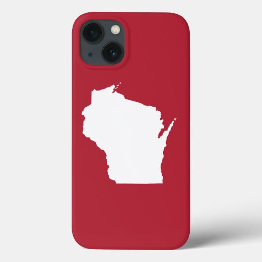 Rood en wit Wisconsin Case-Mate iPhone Case (Achterkant)