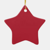 Rood en wit Wisconsin Keramisch Ornament (Achterkant)