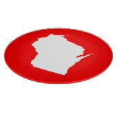 Rood en wit Wisconsin Snijplank (Hoek)