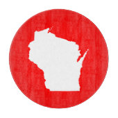 Rood en wit Wisconsin Snijplank (Voorkant)