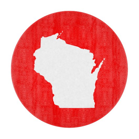 Rood en wit Wisconsin Snijplank (Voorkant)
