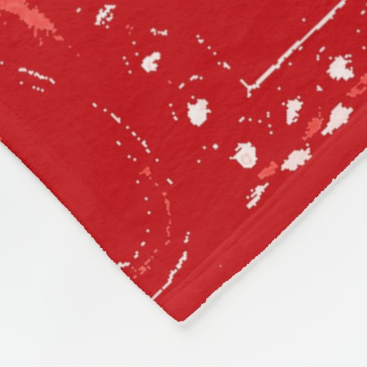 Rood en wit Woodland Fleece Blanket (Hoek)