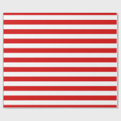 Rood en wit XL Stripes Patroon Cadeaupapier (Vlak)