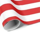 Rood en wit XL Stripes Patroon Cadeaupapier (Rol Hoek)