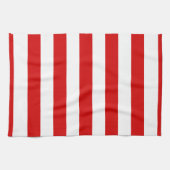 Rood en wit XL Stripes Patroon Theedoek (Horizontaal)