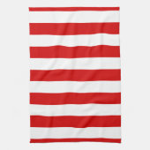 Rood en wit XL Stripes Patroon Theedoek (Verticaal)