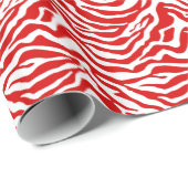 Rood en wit zebra omslagpapier cadeaupapier (Rol Hoek)