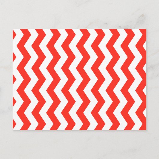 Rood en wit Zig Zag Briefkaart (Voorkant)