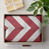 Rood en wit Zig Zag Stripes Kerstmis Tissuepapier (Geschenk)