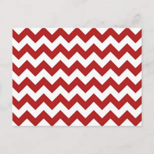 Rood en wit Zigzag Briefkaart