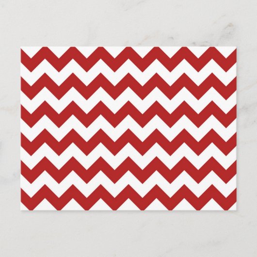 Rood en wit Zigzag Briefkaart (Voorkant)