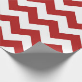 Rood en wit Zigzag inpakpapier (Hoek)