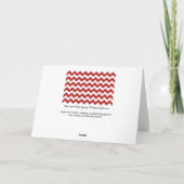 Rood en wit Zigzag Kaart (Achterkant)