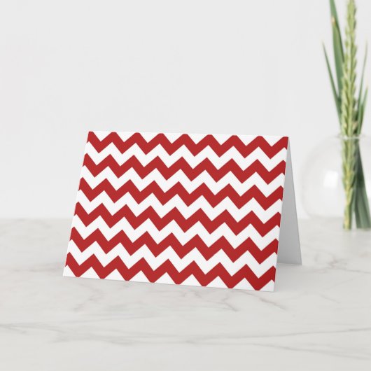Rood en wit Zigzag Kaart (Voorkant)