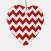 Rood en wit Zigzag Keramisch Ornament (Rechts)