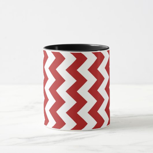 Rood en wit Zigzag Mok (Midden)