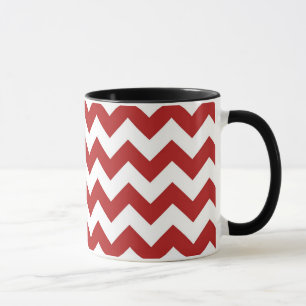 Rood en wit Zigzag Mok