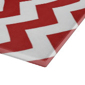 Rood en wit Zigzag Snijplank (Hoek)