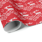 Rood en wit zoet stitch, kerstpatroon cadeaupapier (Rol Hoek)