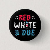 Rood en wit, zwangerschapsaankondigingsgeschenken ronde button 3,2 cm (Voorkant)