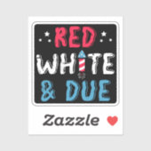 Rood en wit, zwangerschapsaankondigingsgeschenken sticker (Vel)