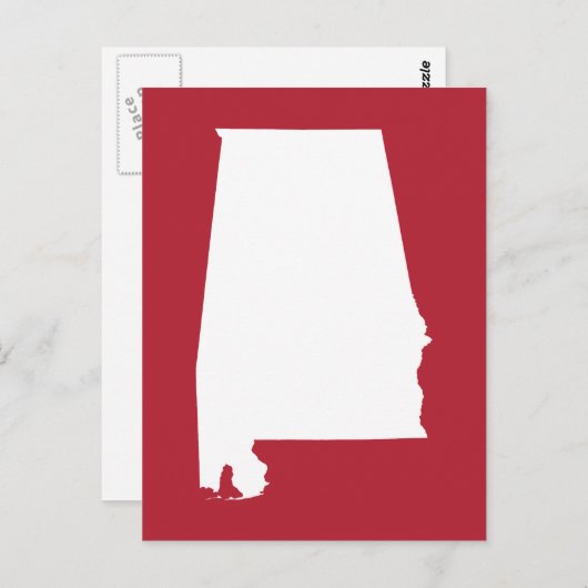 Rood- en witbeweging naar Alabama Briefkaart (Voorkant / Achterkant)